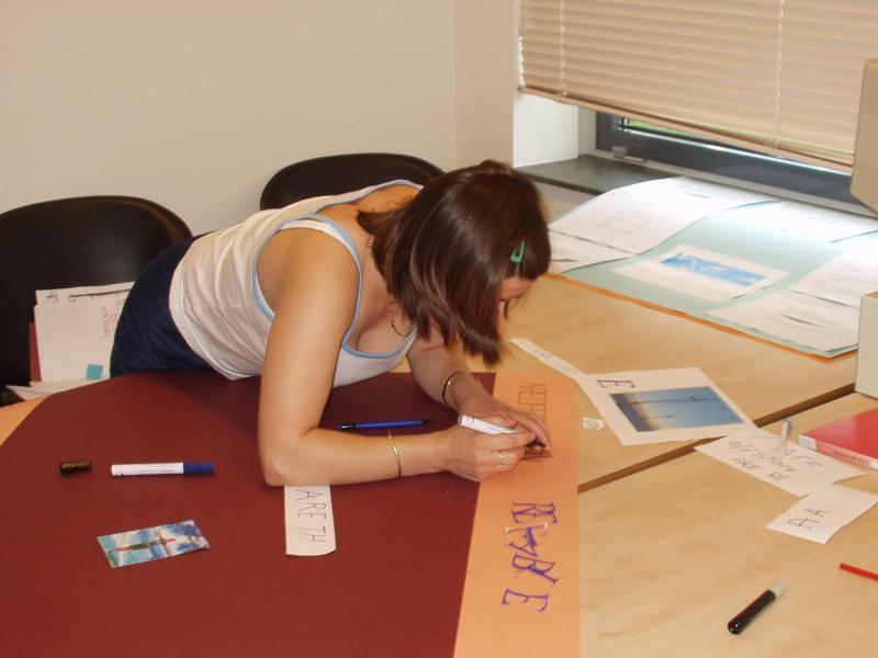 Najada wanted to draw the letters; and she showed us why she was right.