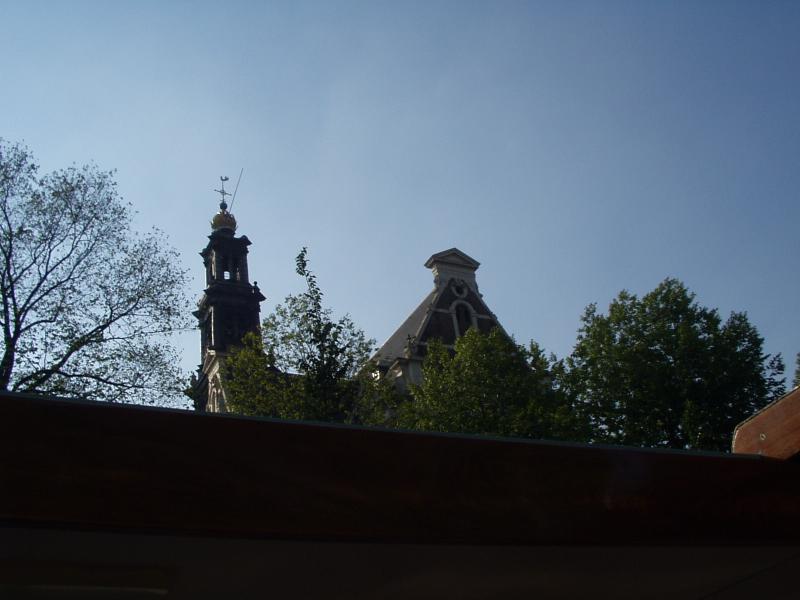 A watchtower on one of the buildings.
