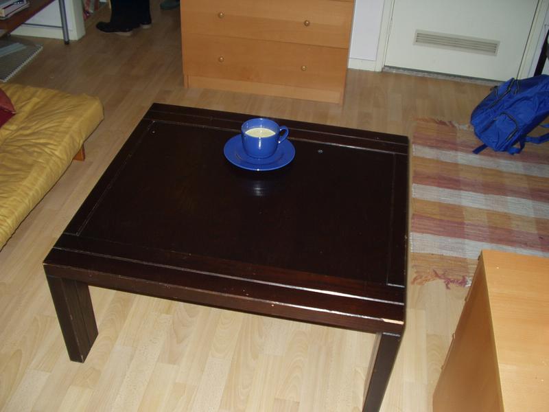 The table starts to fill up with the goods.