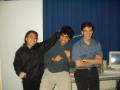 Andrea, el pelo de Parag y Juan.