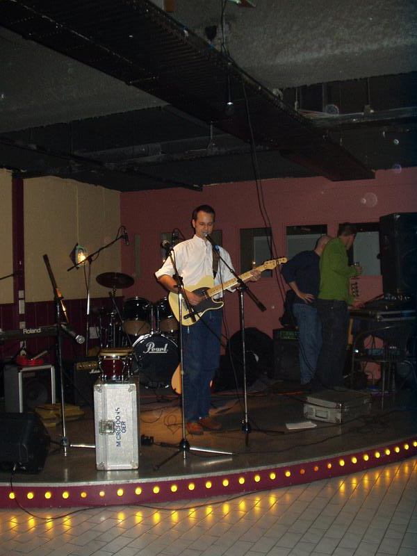 William Henson, trying out the 'open mic'