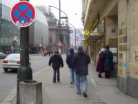 Walking towards the Charles V Bridge