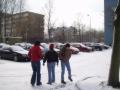 Scouting to check the snow.
