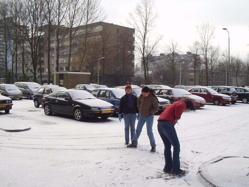 The snow layer was still thin.