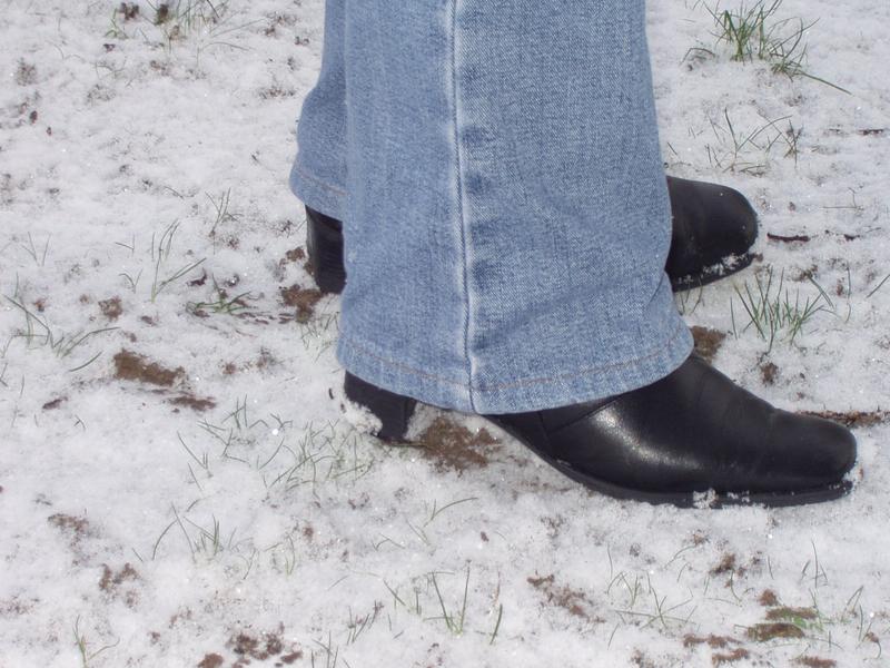 Andrea's - high-heel - snow shoes.
