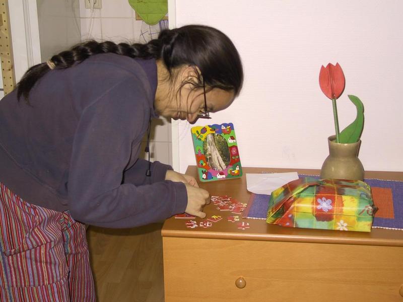 Putting together the puzzle-card