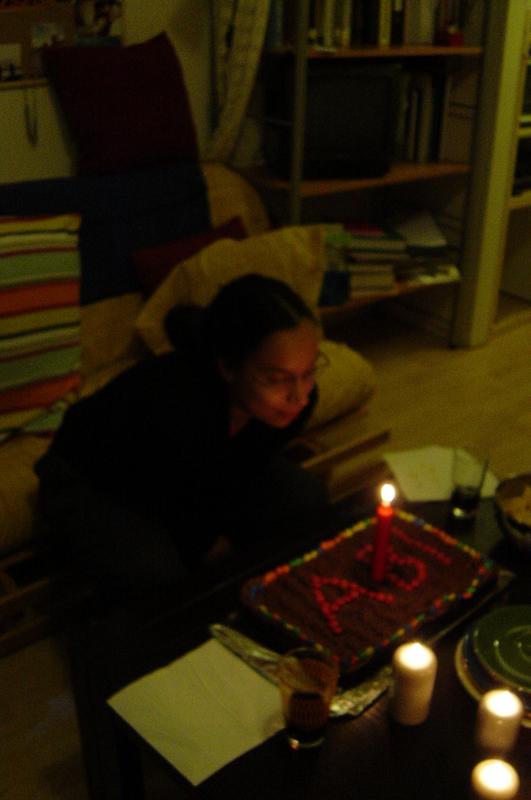 Candle-light cake dinner