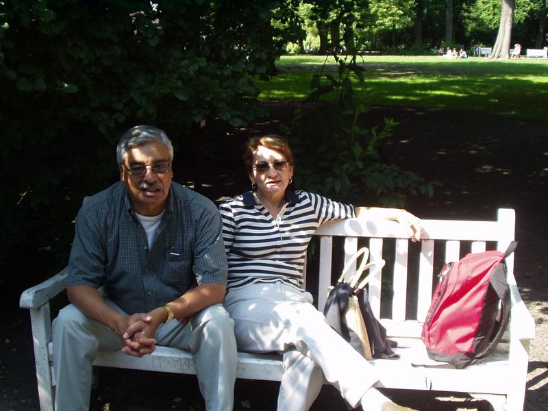 Resting in the gardens of the royal palace