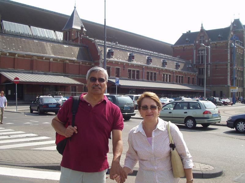 Walking away from the train station...