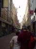 Walking along one of the pedestrian streets