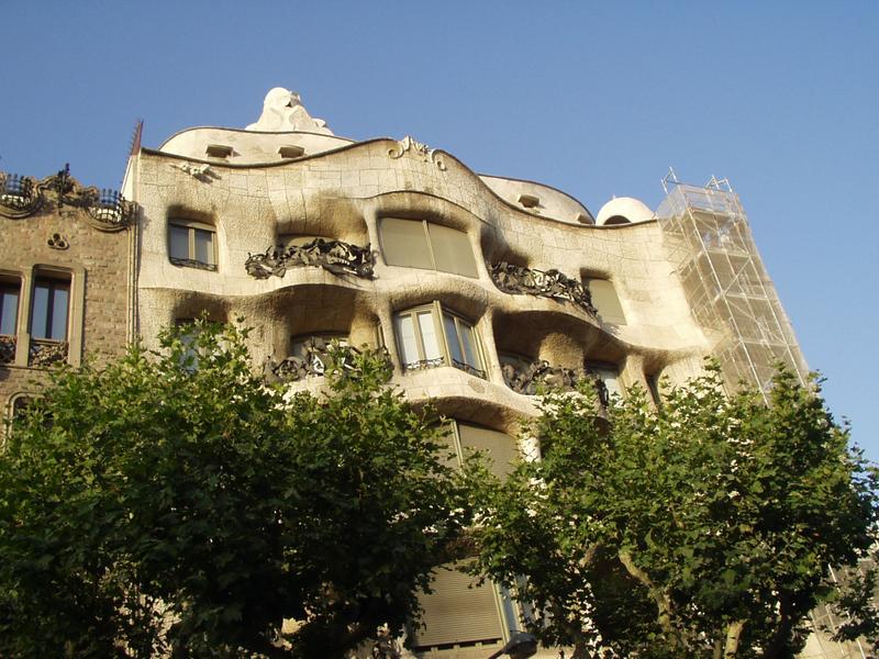 The faade represents the waves of the Mediterranean