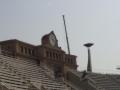Clock and olympic torch