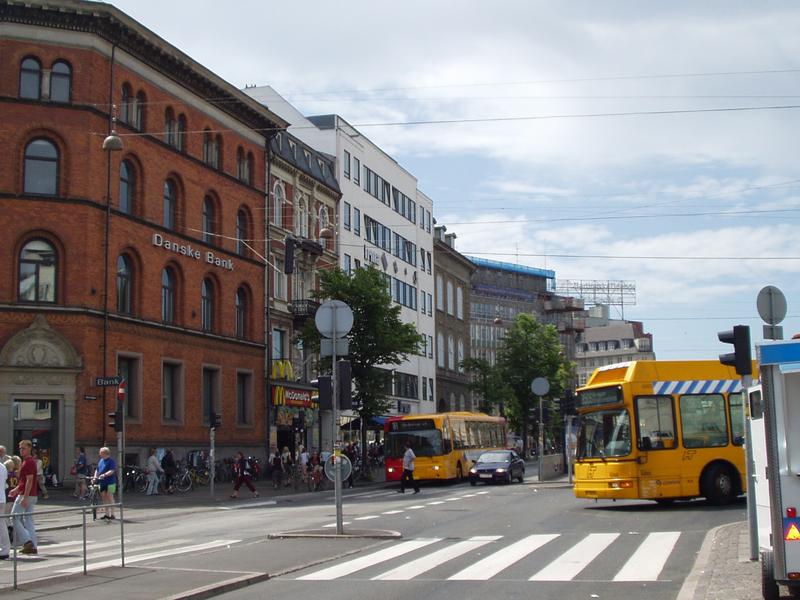 Arriving to Copenhagen downtown