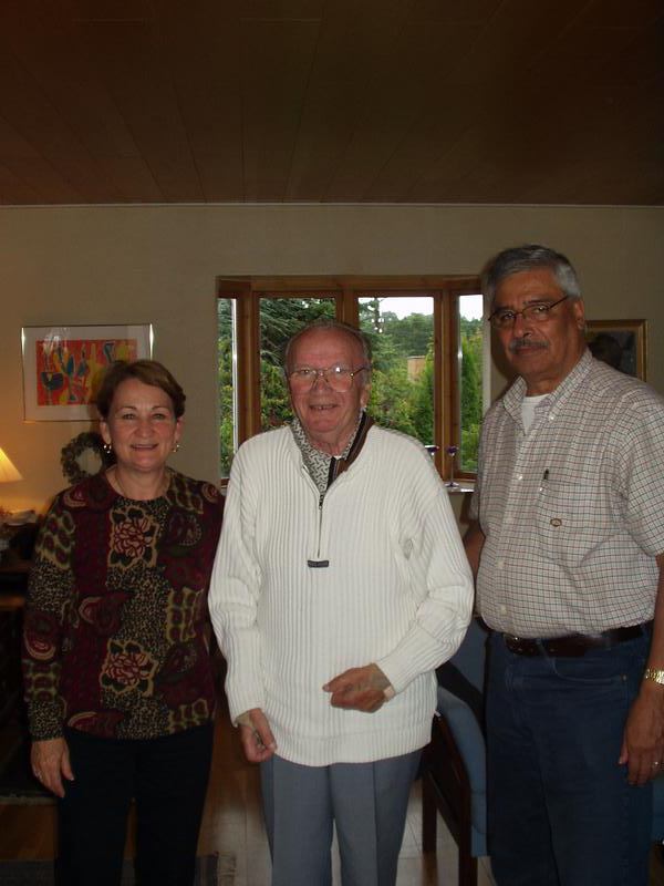 My parents and Roger, another of their friends from 30 years ago