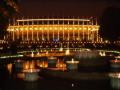 One of the buildings lighten up..