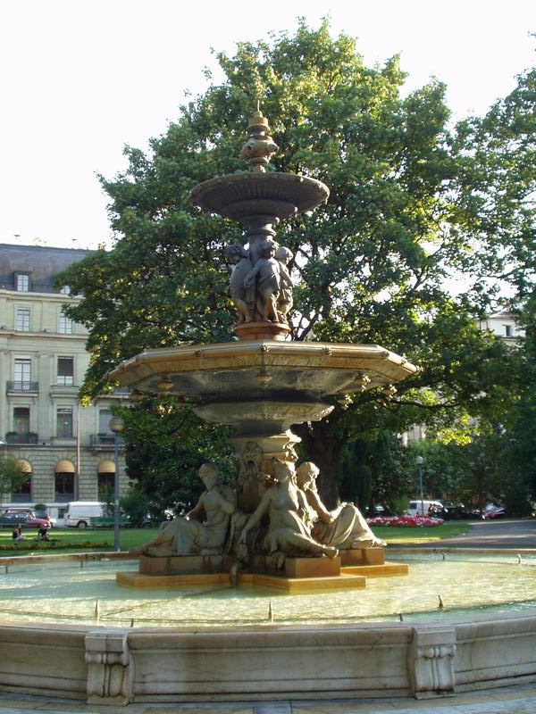 Fuente en el Jardn ingls.