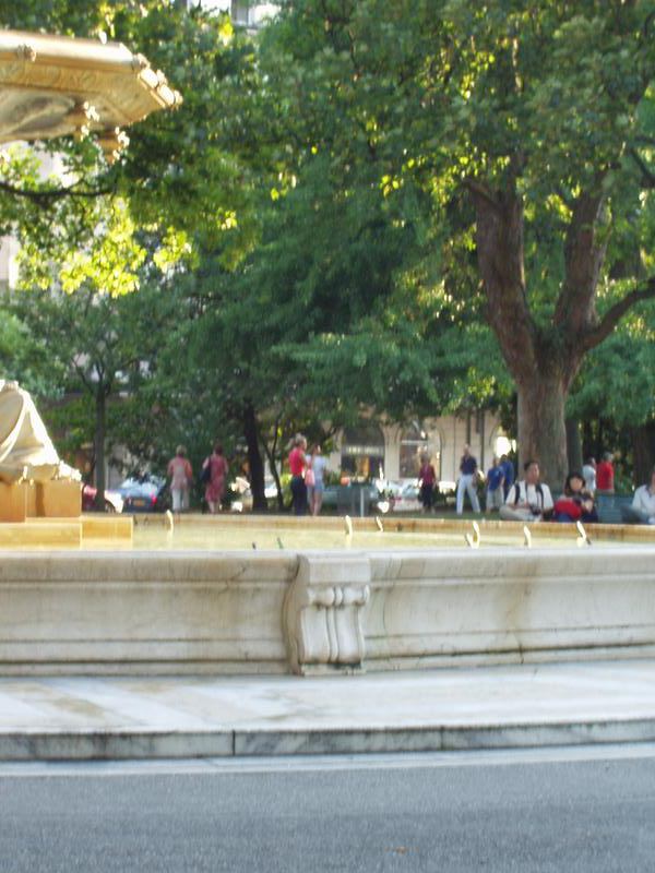 Gente en el jardn.