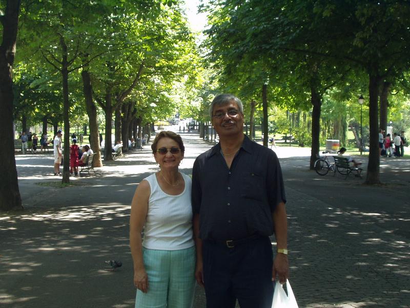 My parents at the Promenade des Bastions.