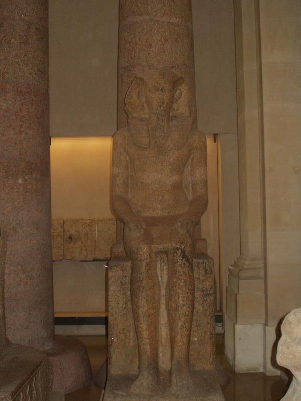 An Egyptian pharaoh.
