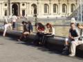 Descansando junto a las pirmides