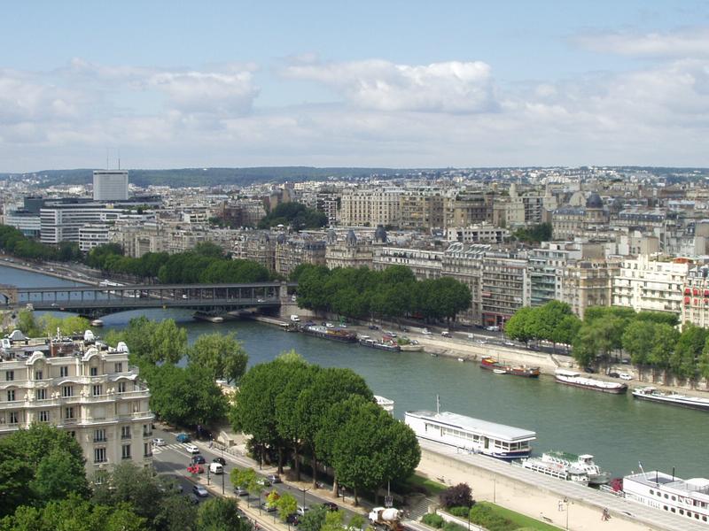 Wide angle view of the river