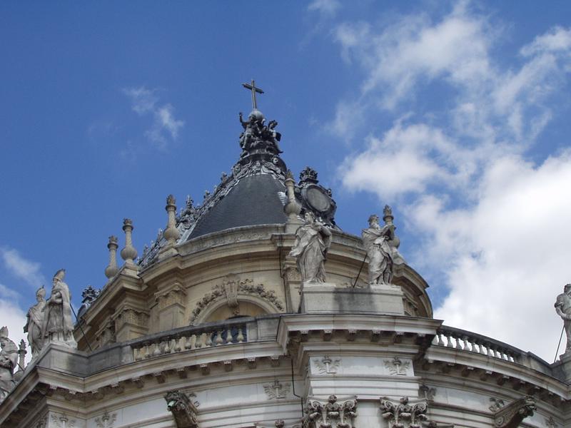Detail of the exterior of the chapel.
