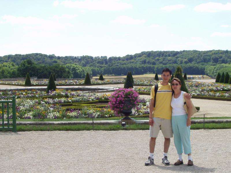 Me and my mother in the gardens of Versailles
