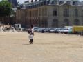Walking towards the parking lot