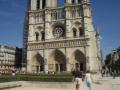 My parents walking towards the cathedral.