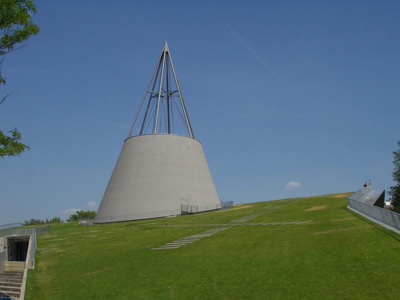 Cone of the library building