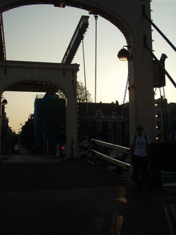 Pablo at the Magere Brug