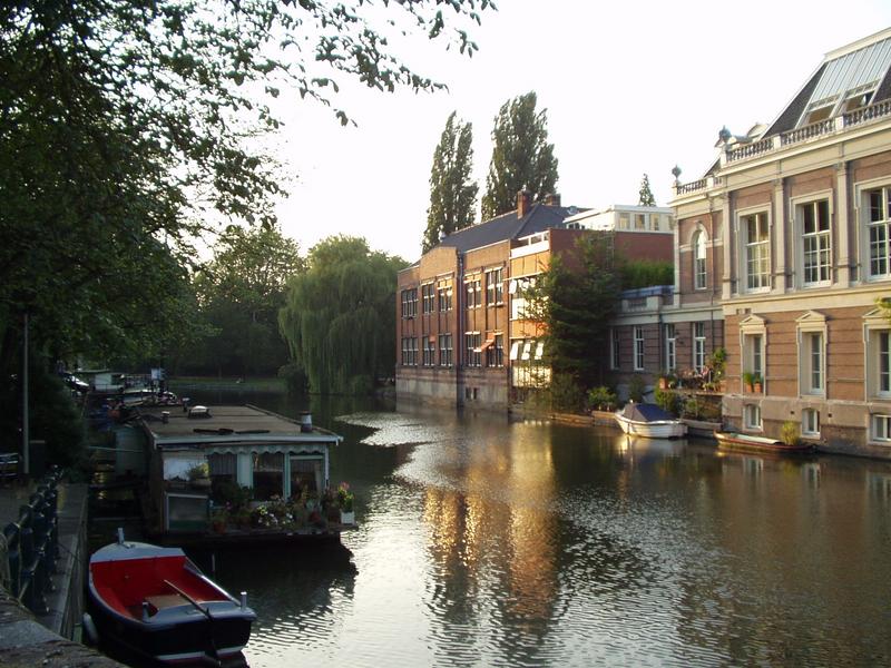 Residential area with boat houses