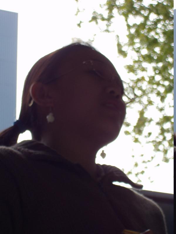 Andrea singing all excited