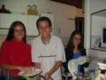 Andrea, Rigo y Mary Anne; casa de Alexis